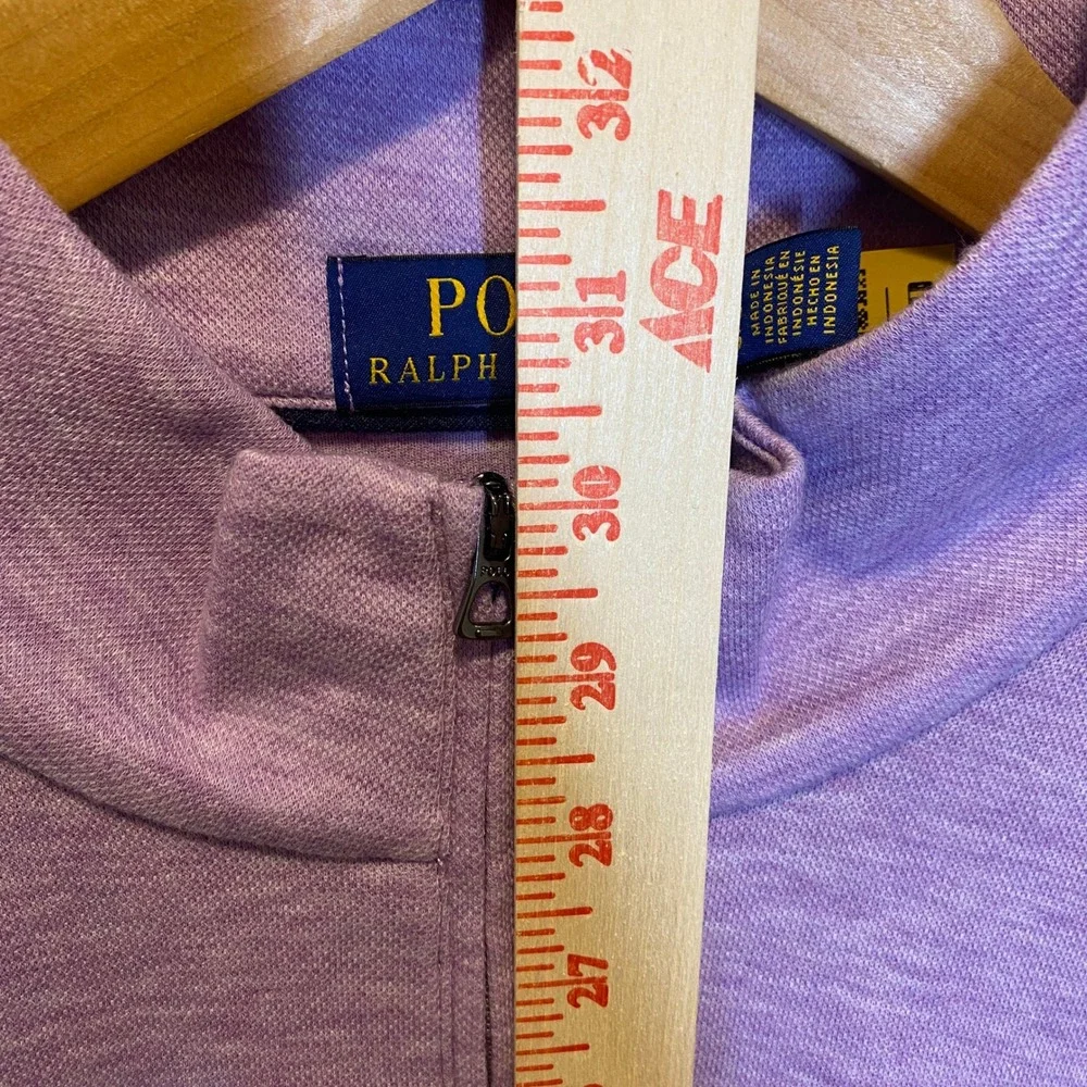 Polo Ralph Lauren Quarter Zip Mens XXL Purple NWT Heathered Pullover Sweater